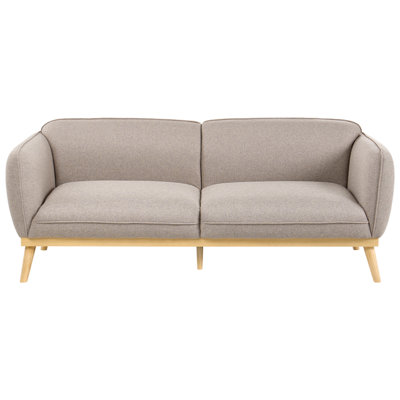 Beliani Sofa 3 Seater Ljung Fabric Light Brown from B&Q