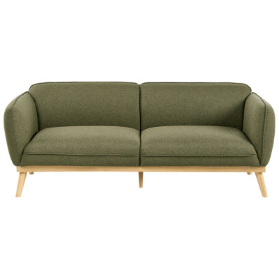 Beliani Sofa 3 Seater Ljung Fabric Olive Green from B&Q