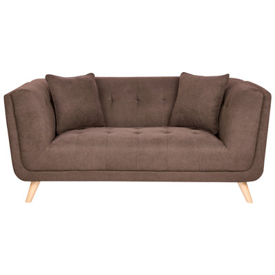 Beliani Sofa 2 Seater Habo Fabric Dark Brown from B&Q