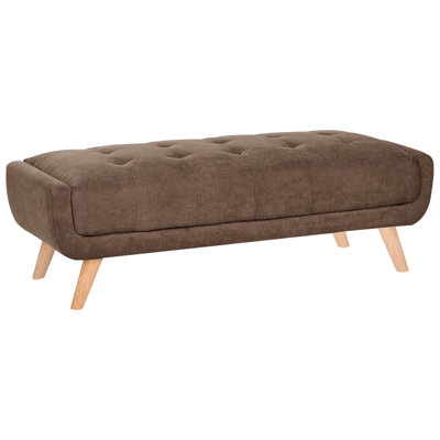 Beliani Ottoman Habo Fabric Dark Brown from B&Q