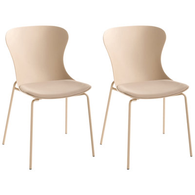 B&Q -  Set Of 2 Dining Chairs Pitsburg  Beige