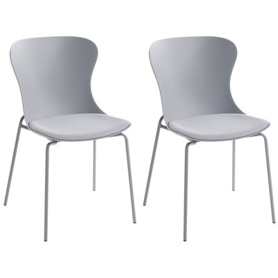 B&Q -  Set Of 2 Dining Chairs Pitsburg  Grey