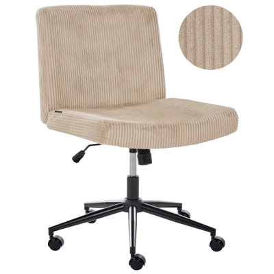 B&Q -  Desk Chair Geddes Corduroy Beige