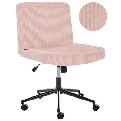 B&Q -  Desk Chair Geddes Corduroy Pastel Pink