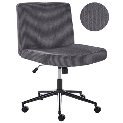 B&Q -  Desk Chair Geddes Corduroy Grey
