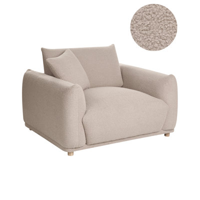 B&Q -  Modern Armchair Jubek Boucle Beige