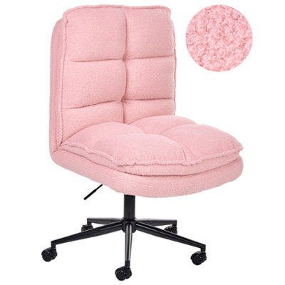 B&Q -  Office Chair Addison Boucle Pink