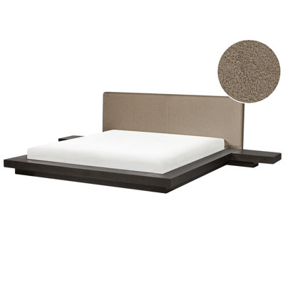 B&Q -  Bed Boucle Zen 180 X 200 Cm (Eu Super King) Dark Ash Wood