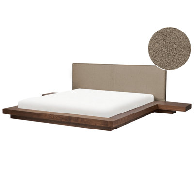 B&Q -  Waterbed Boucle Zen 180 X 200 Cm (Eu Super King) Brown Ash Wood