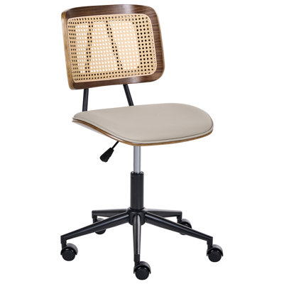 B&Q -  Desk Chair Ardo Faux Leather Taupe