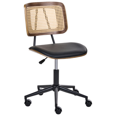 B&Q -  Desk Chair Ardo Faux Leather Black