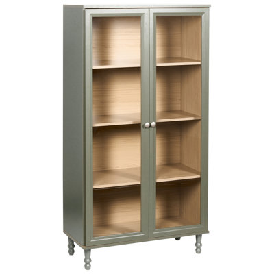 B&Q -  Glass Display Cabinet Tingledale 80 Cm Green