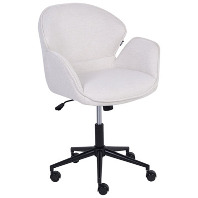 B&Q -  Desk Chair Belmar Fabric Off-White