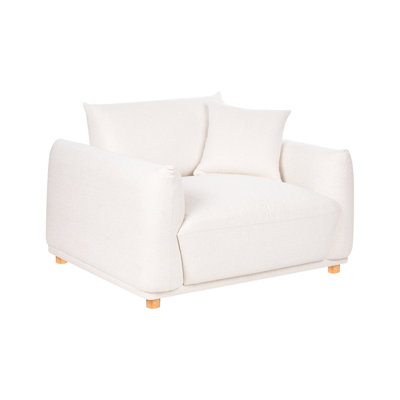 Beliani Armchair Jubek Fabric Off-White from B&Q