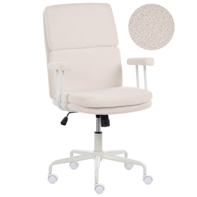 B&Q -  Office Chair Vero Boucle Off-White