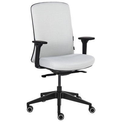 B&Q -  Office Chair Kamilon Fabric Light Grey
