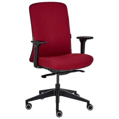 B&Q -  Office Chair Kamilon Fabric Dark Red