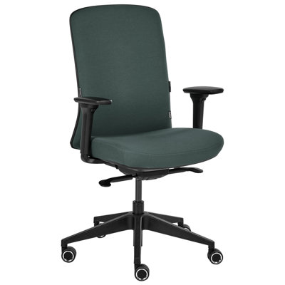 B&Q -  Office Chair Kamilon Fabric Dark Green