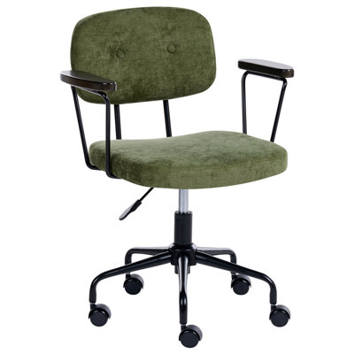 B&Q -  Desk Chair Algerita Fabric Green