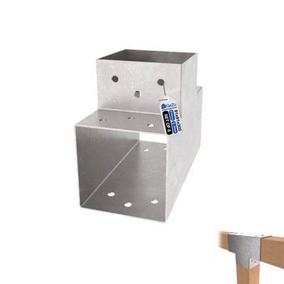 Gezu Impex Post Connector 91 X 91 mm Hot Dip Galvanised Set Of 8 Pergola Pavilion Brackets from B&Q