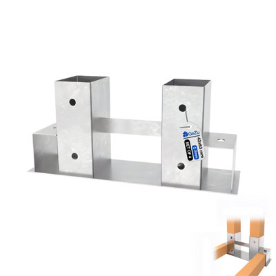 Gezu Impex Log Holder 62 X 83 mm Hot Dip Galvanised Set Of 4 Outdoor Firewood Rack from B&Q