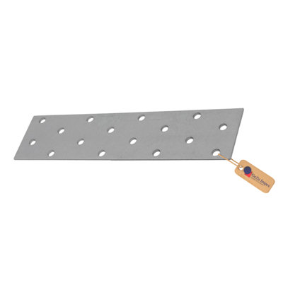 Gezu Impex Joining Plates 40 X 160 mm Galvanised Flat Perforated Metal Connector Sheet Joining Plates Wood from B&Q