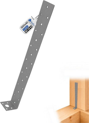 Gezu Impex Flat Anchor 200 X 40 mm Galvanized Set Of 18 Hinge Concrete Plane Anchor(Pack Of 18) from B&Q