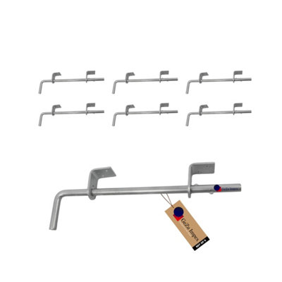 Gezu Impex Double Gate Cover 450 mm Galvanised Set Of 6 Overhang Gate Bolt Lock Shutter Cover Garden Double Gate Cover from B&Q