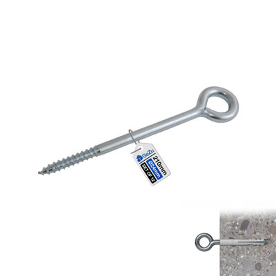 Gezu Impex Eye Bolt Anchor Galvanised Eye Hooks 160 mm (Pack Of 12) from B&Q