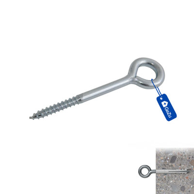 Gezu Impex Eye Bolt Anchor Galvanised Eye Hooks 160 mm (Pack Of 16) from B&Q