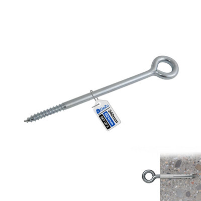 Gezu Impex Eye Bolt Anchor Galvanised Eye Hooks 190 mm (Pack Of 8) from B&Q