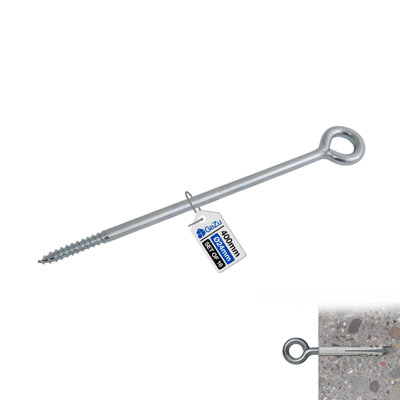Gezu Impex Eye Bolt Anchor Galvanised Eye Hooks 350 mm (Pack Of 16) from B&Q