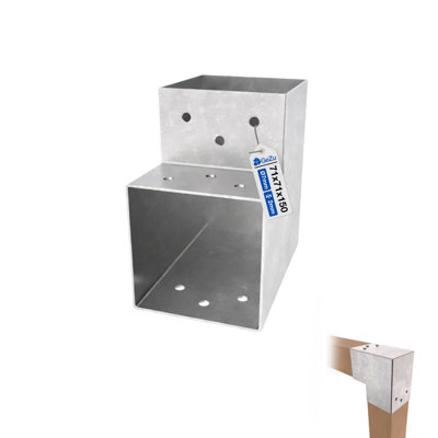 Gezu Impex Heavy Duty Hot Dip Galvanised Pergola L Shape Post Connector71 X 71 mm from B&Q