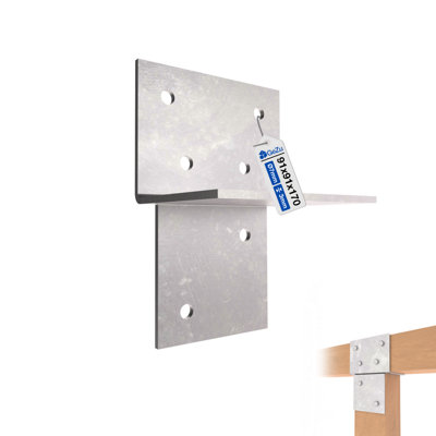 Gezu Impex Pergola Floor Bracket Hot Dip GalvanisedFence Post Corner Bolt Down Bracket91X91mm from B&Q
