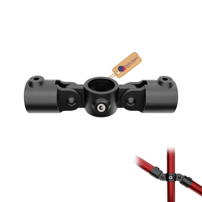 Gezu Impex Double Inline Swivel Combination Dia42mm Hot Dip Galvanised Black Powder Coated Interclamp Double Swivel Socket from B&Q