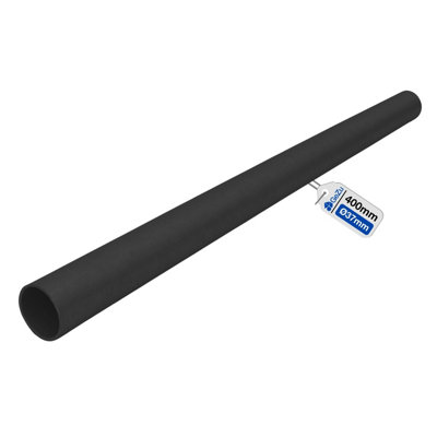 Gezu Impex  Tube Dia 42mm X 2.5mm X 400mm Hot Dip Galvanised Black Powder Coated  Pipe For Tube Clamps Handrails from B&Q