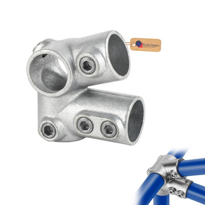 Gezu Impex Black Double Inline Swivel Combination 42 Mm Hot Dip Galvanised Powder Coated Size 4 B&Q