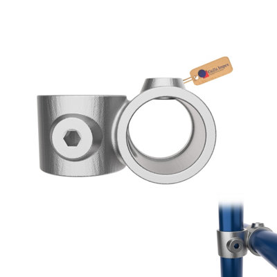 Gezu Impex Eaves Fitting  42 mm Hot Dip Galvanised Black Powder Coated Interclamp 27 Degree Eaves Fitting Roof Pipe Connector from B&Q