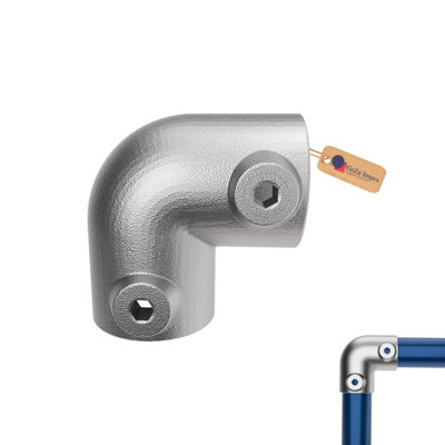 Gezu Impex Short Tee Tube Clamp  42 mm Hot Dip Galvanised Black Powder Coated from B&Q