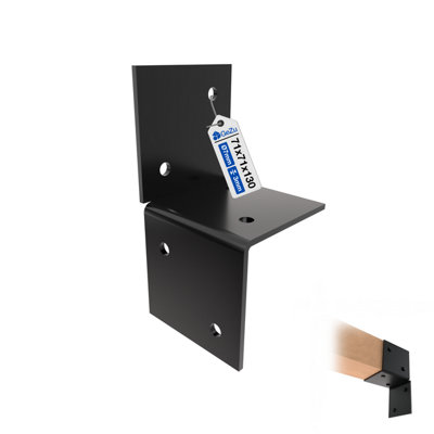 Gezu Impex Pergola Wall Bracket BlackPergola Wall Mount Bracket71 X 71 mm from B&Q