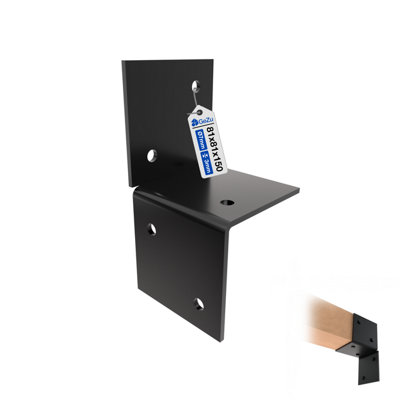 Gezu Impex Pergola Wall Bracket BlackPergola Wall Mount Bracket81 X 81 mm from B&Q