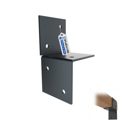Gezu Impex Pergola Anthracite Grey Wall Bracket Pergola Wall Mount Bracket81 X 81 mm from B&Q
