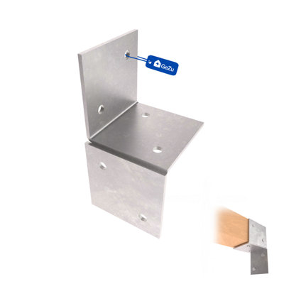 Gezu Impex Pergola Wall Bracket Hot Dip GalvanisedPergola Wall Mount Bracket121 X 121 mm (Pack Of 16) from B&Q