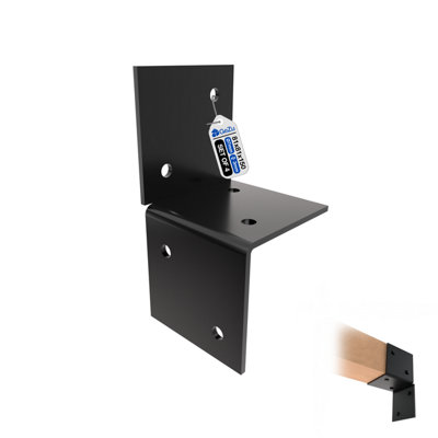 Gezu Impex Pergola Wall Bracket BlackPergola Wall Mount Bracket81 X 81 mm (Pack Of 4) from B&Q