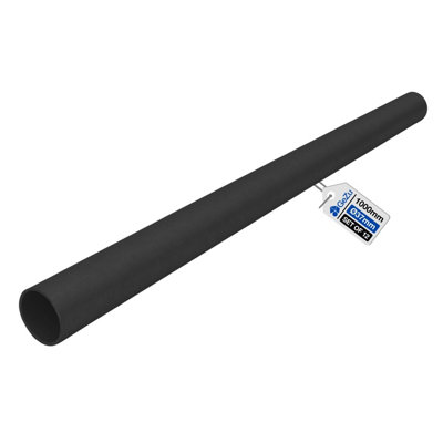 Gezu Impex  Tube Dia 42mm X 2.5mm X 1000mm Hot Dip Galvanised Set Of 12 Black Powder Coated  Pipe For Tube Clamps Handrails from B&Q