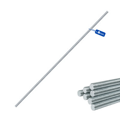 B&Q -  M4 Threaded Rod 1000 mm A2 Stainless  Fully Threaded Bar Screw Heavy Duty Right Hand Thread Rod Bar Stud