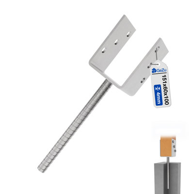 B&Q -  Heavy Duty Hot Dip Galvanised Pergola Post SupportDecking Anchor151 X 151 X 300 mm
