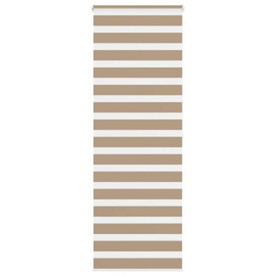 Berkfield Zebra Blind Sand Brown 85X200 Cm Fabric Width 80.9 Cm Polyester from B&Q