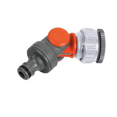 Gardena Gardena Angled Rotating Swivel Garden Tap Connector Adaptor 1" / 3/4" Inch Bsp from B&Q