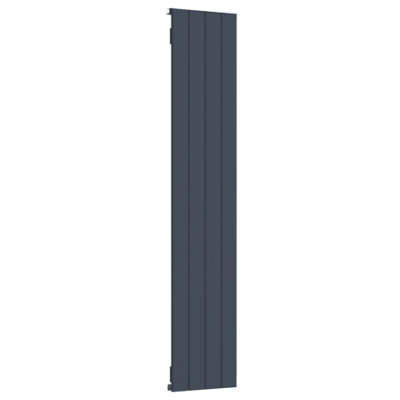 407mm x 1800mm Single Aluminium Panel Radiator in Anthracite Grey ...